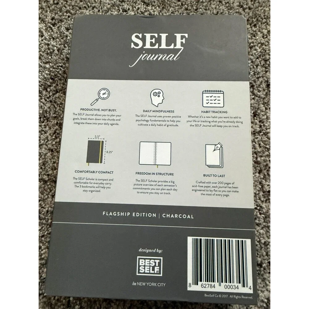 Bestself Co. Self Journal Boxed Charcoal Flagship Edition - Unused